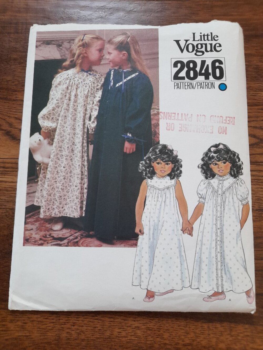 Vintage Girls Nightgown Housecoat Sewing Pattern Size 6 UNCUT Vogue 2846